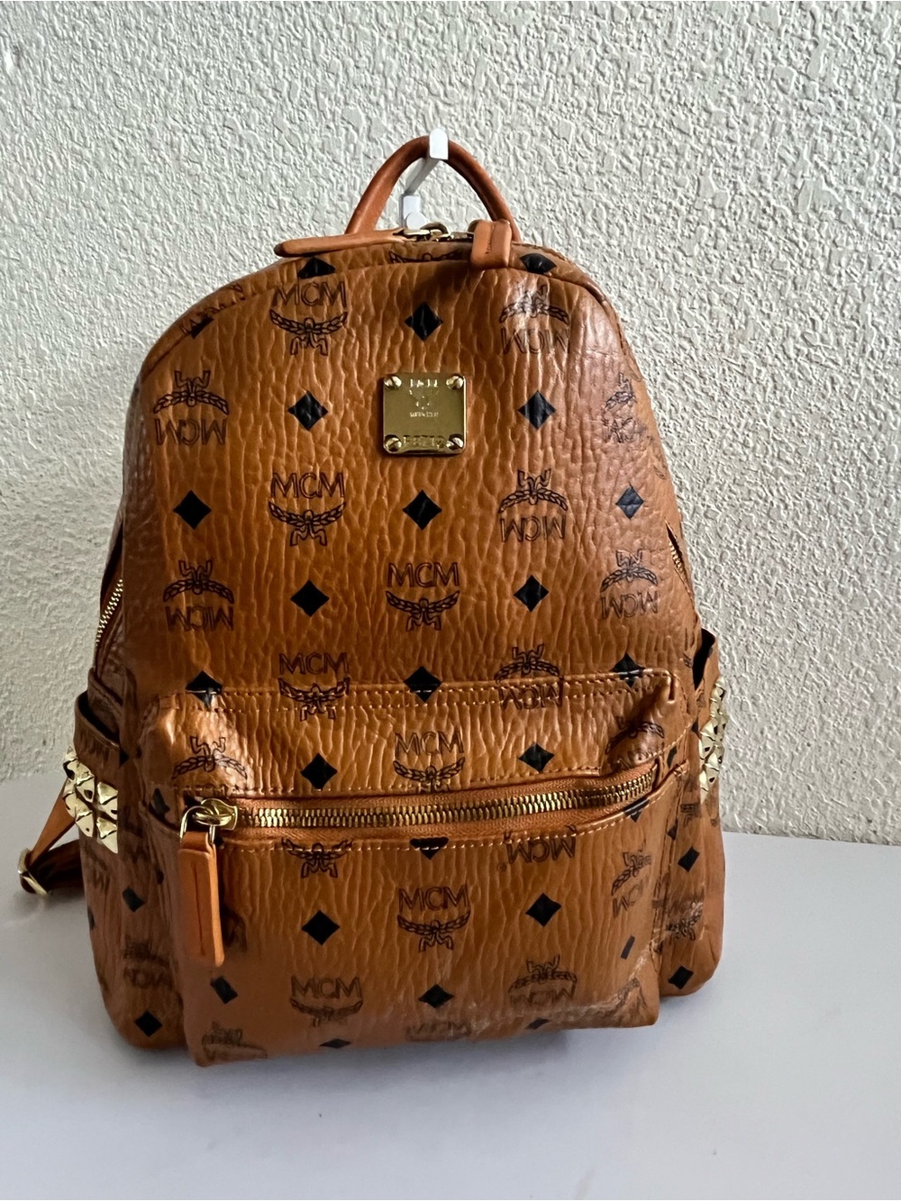 MCM Cognac stark  small backpack